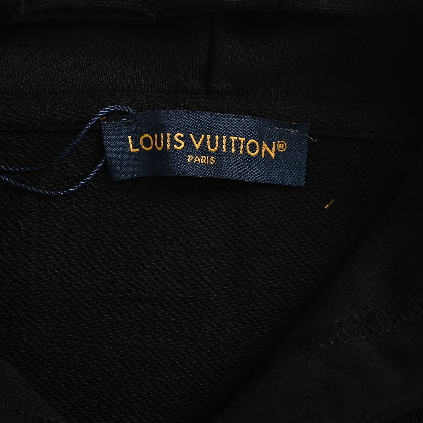 Louis Vuitton/Louis Vuitton tatami embroidered letter logo hole hooded sweatshirt